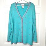 Quacker Factory  Vintage Embroidered Sweater Tank Cardigan Set 2X Silk Cotton Photo 1