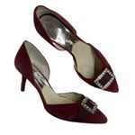 Michael Kors Shirley Crystal Embellished Pumps d'Orsay Dark Red Size 8M Photo 0