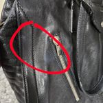 Alexander McQueen READ Leather Skull Padlock Zip Around Biker Bag Black Photo 11