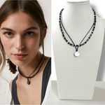 Free People Dora Layer Necklace in Black Bohemian Beach Layered Hippie 70s NWT Photo 1