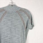 Anthropologie Knitted Knotted Small Top Knit Sparkly Gray Blue Cowl Crochet 392 Photo 5