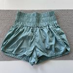 Free People  Movement The Way Home Short Turquoise High Waist Running Shorts Sz M Photo 8