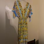 Kindred NWT  Anthropologie yellow gold floral maxi dress small Photo 3