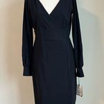 Chiara Boni La Petite Robe Iza Black Dress NEW Size 14 Long Sleeve Formal Photo 3