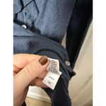 Lilla P Navy Blue Ruffle Cashmere Blend Button Cardigan Sweater Women's SM NEW Photo 4