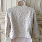 ZARA Women’s  Loose Fitting Linen Cropped Blouse Top 3/4 Sleeves Button Sz XS NWT Photo 3