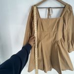 Anthropologie By Womens Dress M Square Neck Poplin Mini Crop Sleeve Fit & Flare Photo 12