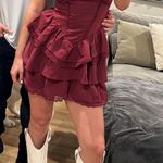 Maroon layered romper Red Size M Photo 1