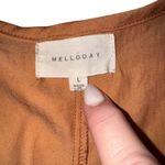 MELLODAY  Women's Brown‎ Satin Tank Top Size L Sleeveless Scoop Neck Photo 4