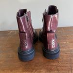 Vince Camuto Popinta Combat Boots Women’s 6.5 M (37) Burgundy Leather Chain Lug Photo 4