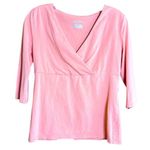 Merona  Peach Faux Wrap V-neck 3/4 Sleeve Shirt Photo 0