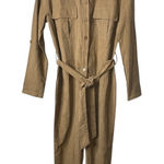 Nasty Gal ‎ Jumpsuit Brown Utility Long Sleeve Belted Outfit Women Size Med/Large Photo 0
