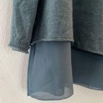 Soft Surroundings Sweater Teal Scoop Neck w/Chiffon Lining XL? *See Measurements Photo 6