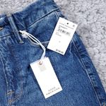 Good American  Good Classic Raw Hem High Rise Slim Straight Stretch Jeans 0 25 Photo 4