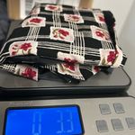 Norton Mcnaughton Vintage 90’s  Black and Red Floral Grid print Women's Vest Photo 6