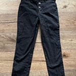 Free People  black pinstripe skinny high waisted pants, button fly Photo 0