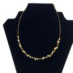Lia Sophia  Gold Tone Jasper Tiger’s Eye Beaded Wire Necklace Photo 2