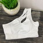 Savvi White 1 Shoulder Cropped Athletic Sport Bra Top NEW S Photo 2
