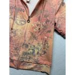 Green Tea Orange Hoodie Jacket Size XL Short Sleeve Full Zip Boho Hippie Photo 2