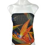 ZARA Women's Multi Strapless Floral Print Stretchable Tube Top Bodysuit Size M Photo 0