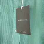 Everlane NWT  The Silky Cotton Relaxed Shirt Striped Green Size 4 NEW Photo 3