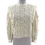 Farm Rio  Star 3D Embroidered Blouse in Off White - size S Photo 10
