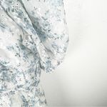 Storia  Daphne Blue White Floral High Slits Eyelet Detailing Maxi Dress Size 3XL Photo 6