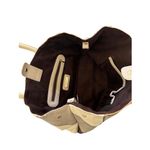 Steve Madden  Cuega Taupe Cream Brown Patchwork Design‎ Tassel Charm Handbag Bag Photo 6