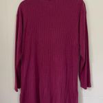 Casual Corner Burgundy Red Ribbed Knit Sweater Dress Tunic ~ Women’s Size M Size M Photo 1