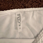 Womens 3 Piece Triangle Halter Bikini Set Ruffle Textured‎ Fabric Size XL White Photo 2