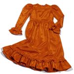 Batsheva NEW Prairie Victorian vampire womens Dress in Orange Moire Size 4 Photo 10