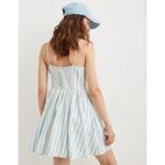 Aerie  Love Of Linen Blend Mini Dress White And Blue Stripe Size M. NEW Photo 1