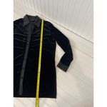 Liz Claiborne  Womens Black Velvet Long Sleeve Button Up Shirt Size L Photo 3