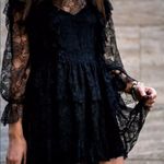 ZARA ✨  black lace dress with frills✨ Photo 11