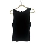 Club Monaco Black Ribbed Racerback Tank Top SZ L Modal Blend Photo 2