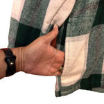 HFX Womens Green Plaid Flannel Snap Button Comfy Casual Fall Shirt Jacket Medium Photo 2