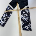 Fabletics  Leggings Womens‎ Large Black Blue White Leaf Print Activewear Pants Photo 6