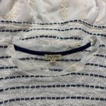 Lily White  Striped Ruffle Hem Top - Black and White Photo 4