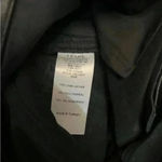 frame denim NWT High Rise Wide Leg Crop Leather Pants Jeans Noir Black 27 Photo 6