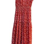 Women’s Red Floral Maxi Dress – Boho Chic & Summer Photo 2