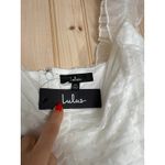 Lulus NWT  Forever Celebrated White Swiss Dot Ruched Tulle Midi Dress Size XXL Photo 4