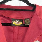 Harley Davidson  Size XL Maroon 3/4 Sleeve Lightweight Jacket Photo 5