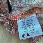 Urban Outfitters Haute Monde Floral Puff Sleeve Lace Up Crop Top Feminine Romantic Size Medium Photo 4