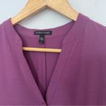 Eileen Fisher  Purple Long Sleeve A-Line Minimalist Work Shirt Dress Photo 1