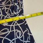 Michael Kors Nautical Rope Print Boat Neck 3/4 Sleeve Tunic Top Women's Size S Blue Photo 2