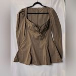 House Of CB  Carlina Mocha Long Sleeve Mini Dress Size Large Photo 6