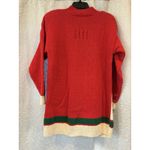 Vtg Casual Corner‎ Red Hand Knit Christmas Sweater Rocking Horse Bear Medium Photo 11
