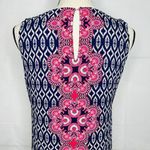 Rose + Olive  Sheath Tank Dress Multicolor Geometric Sleeveless Scoop Size 4 Photo 8