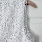 Boston Proper White Tank Dress With Lace Photo 6