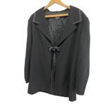 Vintage Virtue Black Tie Front Blazer Jacket Career Professional Chic size 10 Photo 1